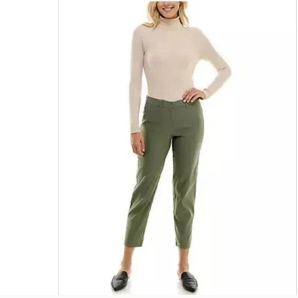 Nanette Lepore Women's Cropped Dress Pants Army Green Color Size10